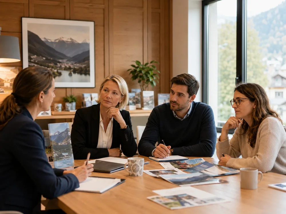 Une réunion d’équipe dans un office de tourisme